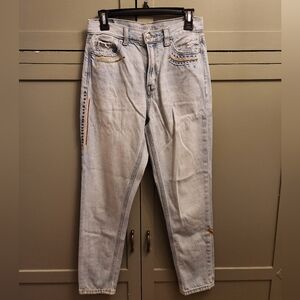 American Eagle Embroidered Mom Jeans